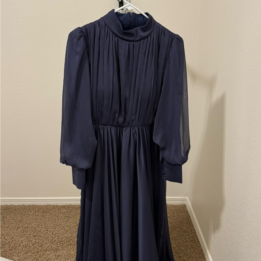 Elegant Navy Blue Women's Dress